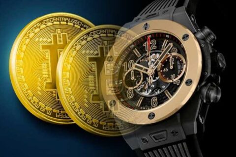 Švajčiarska luxusná značka Hublot odhalila svoje nové hodinky Big Bang Blockchain. Nový model bol vydaný na pamiatku nadchádzajúceho 10. výročia Bitcoinu (BTC). Podľa vyhlásenia spoločnosti Hublot: ,,Je to 210-kusová limitovaná edícia zakúpiteľná jedine za Bitcoin. Počet jednotiek symbolizuje skutočnosť, že počet BTC nikdy neprekročil 21 miliónov.